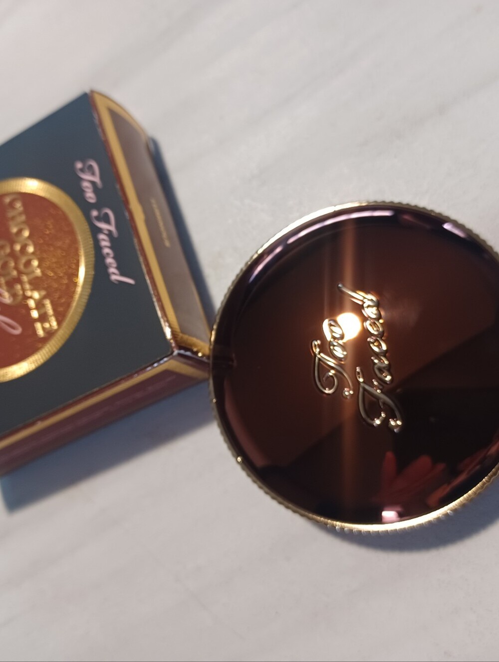 Too Faced Chocolate Gold Shimmer Bronzer - Brown & Gold - Picture 5 of 6